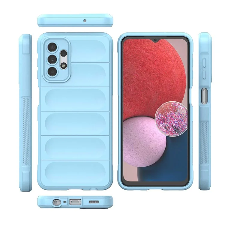 For Samsung Galaxy A13 4G Shock Resistant TPU Phone Protector Case Rugged Back Phone Cover - Baby Blue