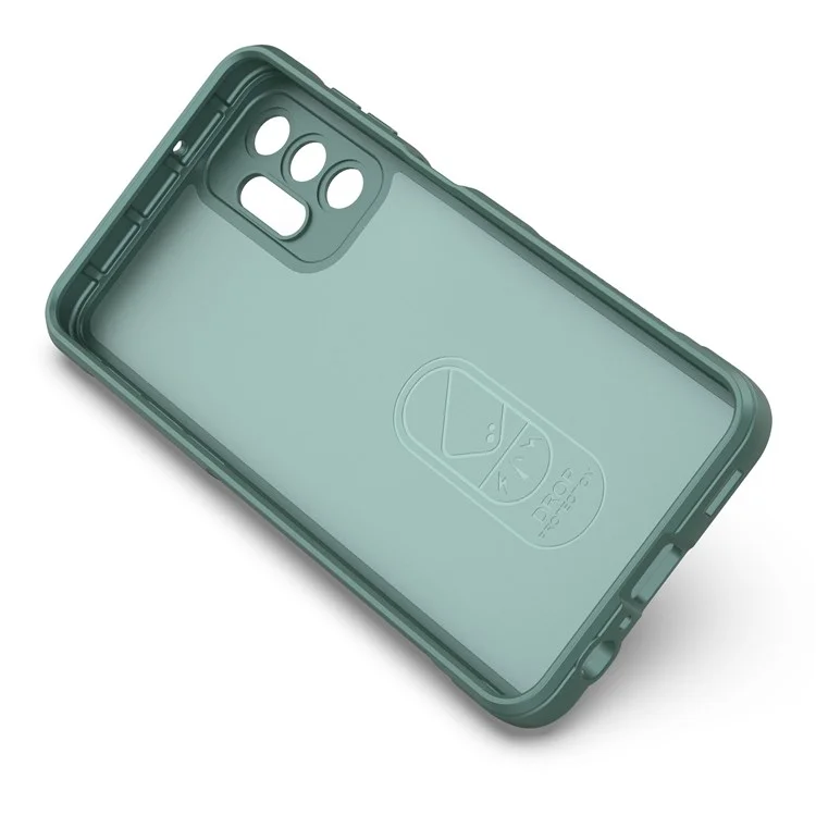 Para Samsung Galaxy A13 4G Carcasa protectora de teléfono resistente a golpes de TPU Funda protectora de teléfono rugosa - Verde