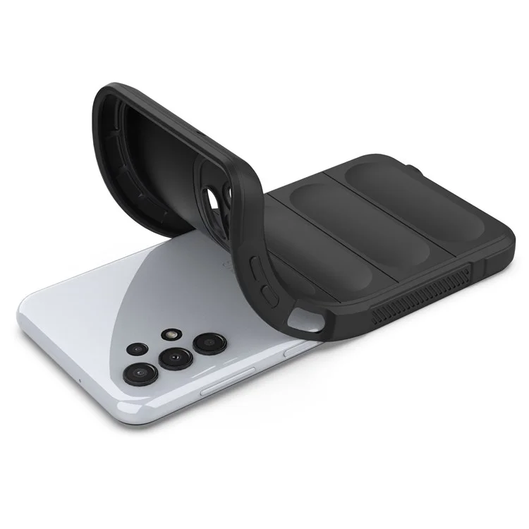 Para Samsung Galaxy A13 4G Funda Protectora de Teléfono Resistente a los Golpes TPU Cubierta Trasera Rústica del Teléfono - Blanco