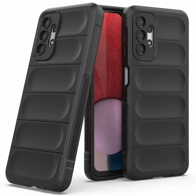 Para Samsung Galaxy A13 4G Funda protectora de teléfono resistente a golpes de TPU Cubierta trasera de teléfono resistente - Gris claro