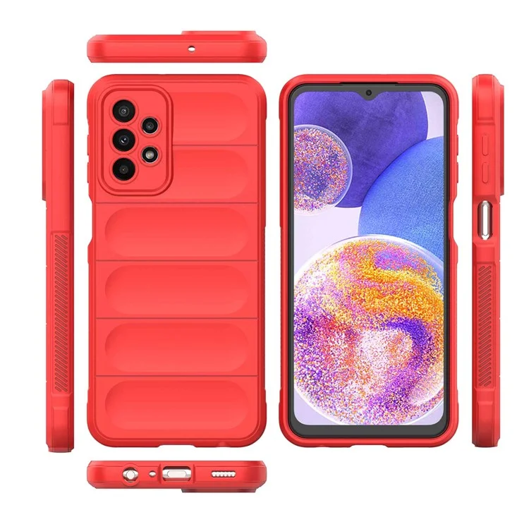 Чехол для Samsung Galaxy A23 5G (глобальная версия) / 4G TPU, противоударная защитная задняя крышка - Красный
