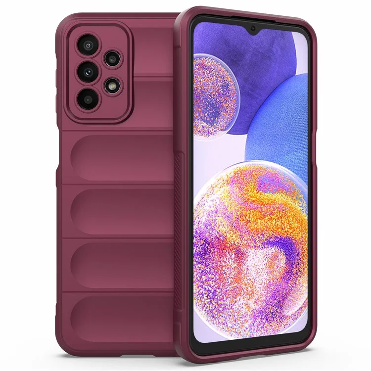 Per Samsung Galaxy A23 5G (Versione Globale) / 4G TPU Custodia per Telefono Protezione Anti-caduta Copertura Posteriore - Vino Rosso