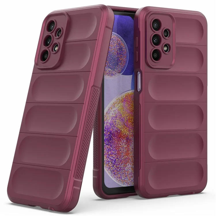 Per Samsung Galaxy A23 5G (Versione Globale) / 4G TPU Custodia per Telefono Protezione Anti-caduta Copertura Posteriore - Vino Rosso