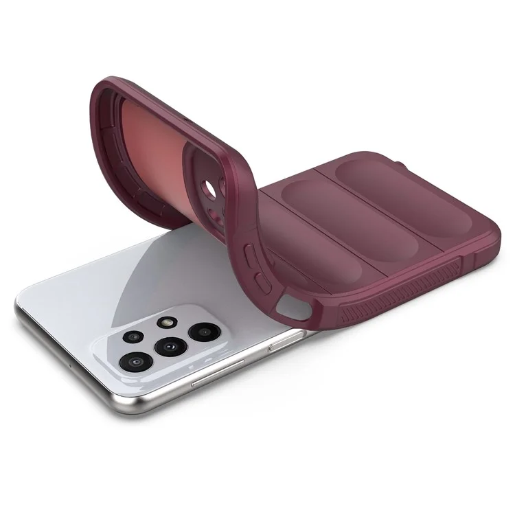 Per Samsung Galaxy A23 5G (Versione Globale) / 4G TPU Custodia per Telefono Protezione Anti-caduta Copertura Posteriore - Vino Rosso