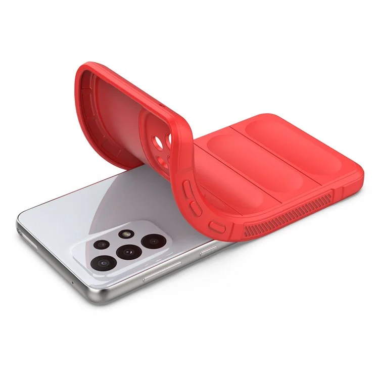 Für Samsung Galaxy A33 5G stoßfeste TPU-Handyschutzcase Anti-Drop-Abdeckung - Rot