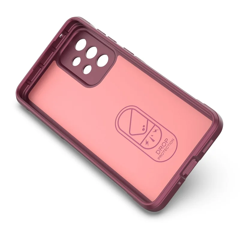 For Samsung Galaxy A53 5G Anti-scratch Drop Protection Rugged TPU Phone Protector Case Back Phone Cover - Wine Red