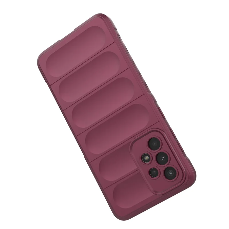 For Samsung Galaxy A53 5G Anti-scratch Drop Protection Rugged TPU Phone Protector Case Back Phone Cover - Wine Red