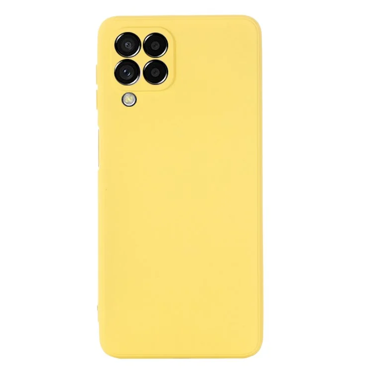 Per Samsung Galaxy M53 5G Cingcio Antidrop Anti-drop Silicone Lightweight Case Microfibra Microfibra Protector - Giallo