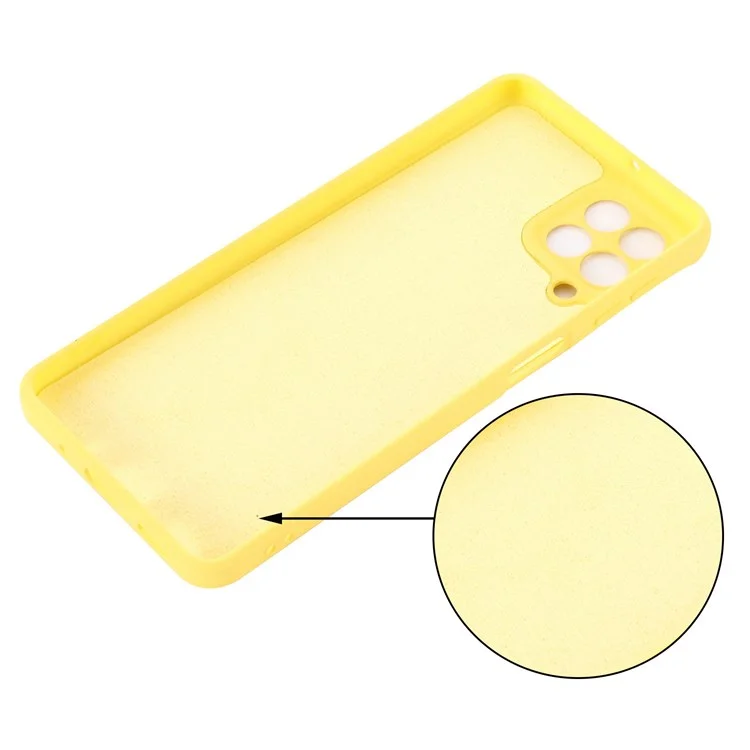 Per Samsung Galaxy M53 5G Cingcio Antidrop Anti-drop Silicone Lightweight Case Microfibra Microfibra Protector - Giallo