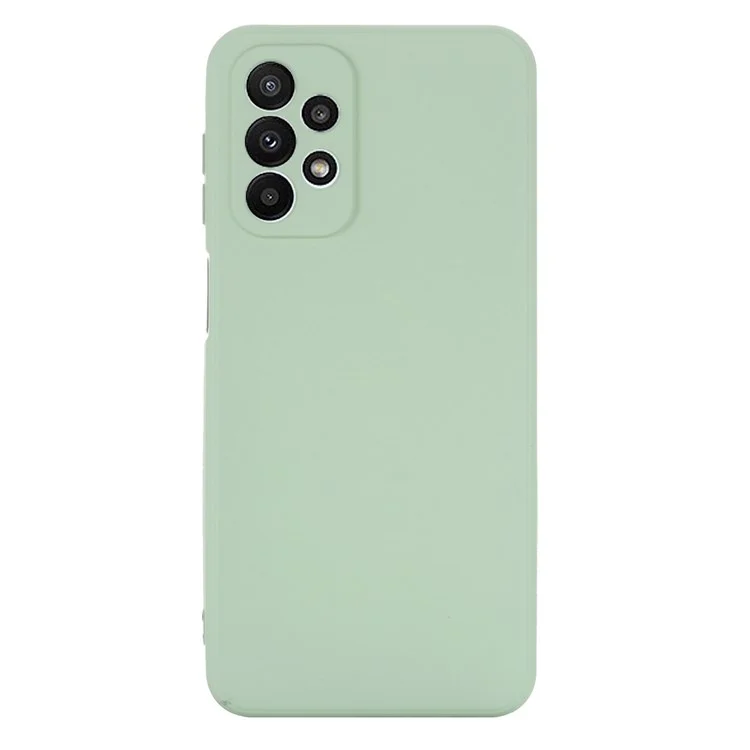 Para Samsung Galaxy A23 5G (Versión Global) / 4G Funda Trasera de Silicona Líquida Forro de Microfibra Suave Resistente a Arañazos Protector de Teléfono - Verde
