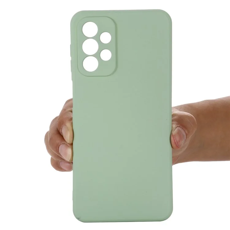 Para Samsung Galaxy A23 5G (Versión Global) / 4G Funda Trasera de Silicona Líquida Forro de Microfibra Suave Resistente a Arañazos Protector de Teléfono - Verde