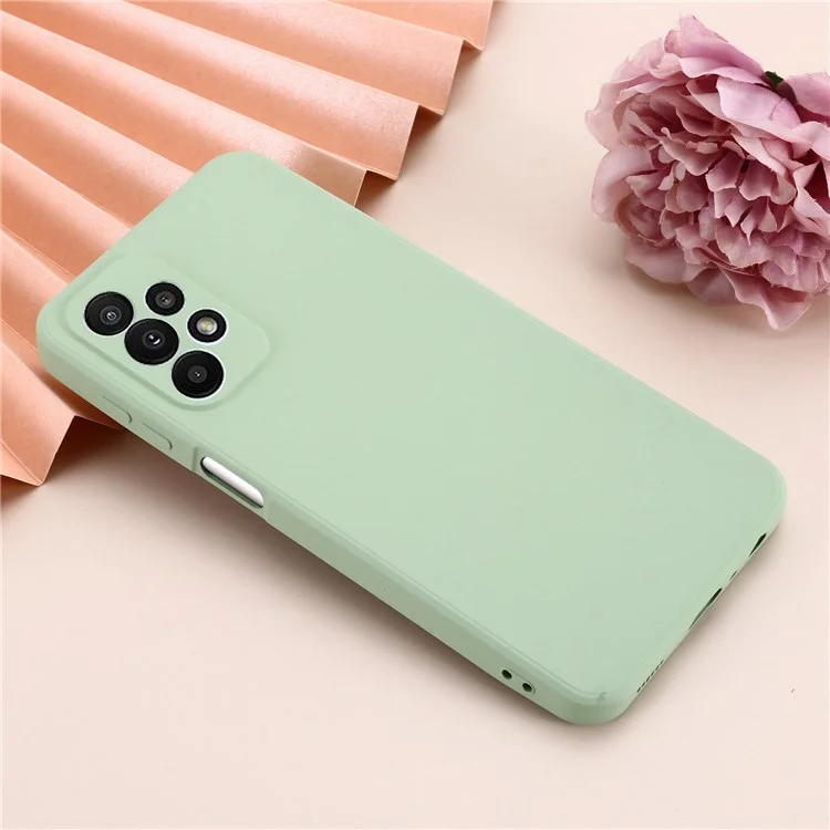 Para Samsung Galaxy A23 5G (Versión Global) / 4G Funda Trasera de Silicona Líquida Forro de Microfibra Suave Resistente a Arañazos Protector de Teléfono - Verde