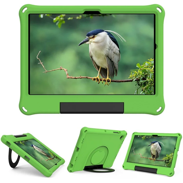 Para Samsung Galaxy Tab A8 10.5 (2021) SM-X200/SM-X205 Case de Protección de la Tableta EVA Cubierta de Diseño de Patada Plegable de Anillo Plegable - Verde
