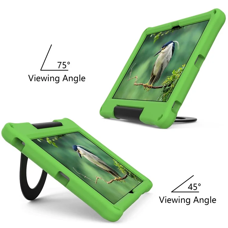 Para Samsung Galaxy Tab A8 10.5 (2021) SM-X200/SM-X205 Case de Protección de la Tableta EVA Cubierta de Diseño de Patada Plegable de Anillo Plegable - Verde
