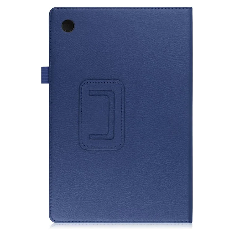 Para Samsung Galaxy Tab A8 10.5 (2021) / (2022) Litchi Texture Tablet Case Capa Protetora de Couro PU com Função Auto Acordar / Dormir - Azul Escuro