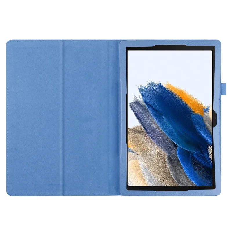 For Samsung Galaxy Tab A8 10.5 (2021) / (2022) Litchi Texture Tablet Case PU Leather Protective Cover with Auto Wake / Sleep - Baby Blue