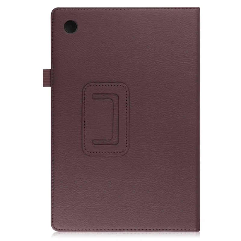 For Samsung Galaxy Tab A8 10.5 (2021) / (2022) Litchi Texture Tablet Case PU Leather Protective Cover with Auto Wake / Sleep - Brown