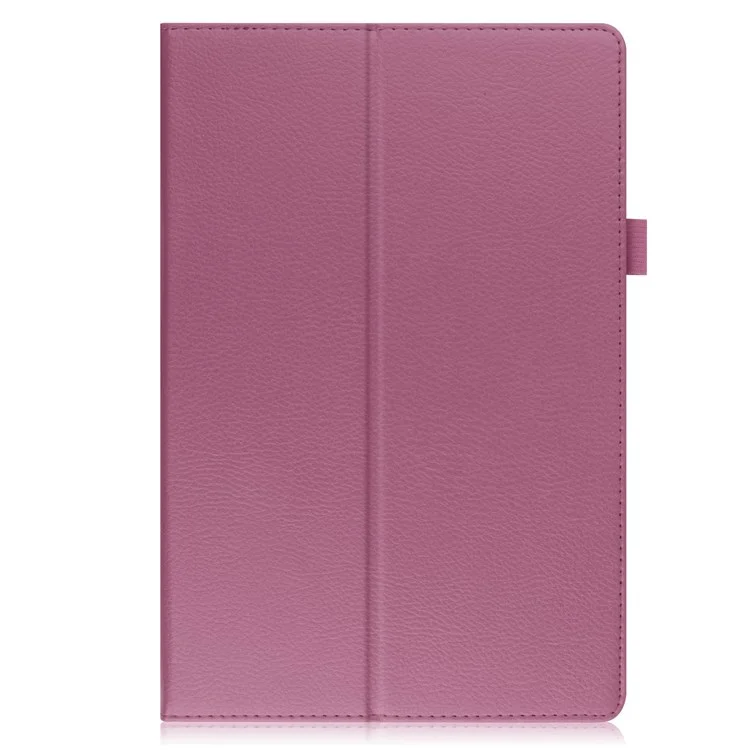 Para Samsung Galaxy Tab A8 10.5 (2021) / (2022) Litchi Texture Tablet Case PU Leather Protective Cover with Auto Wake / Sleep - Purple
