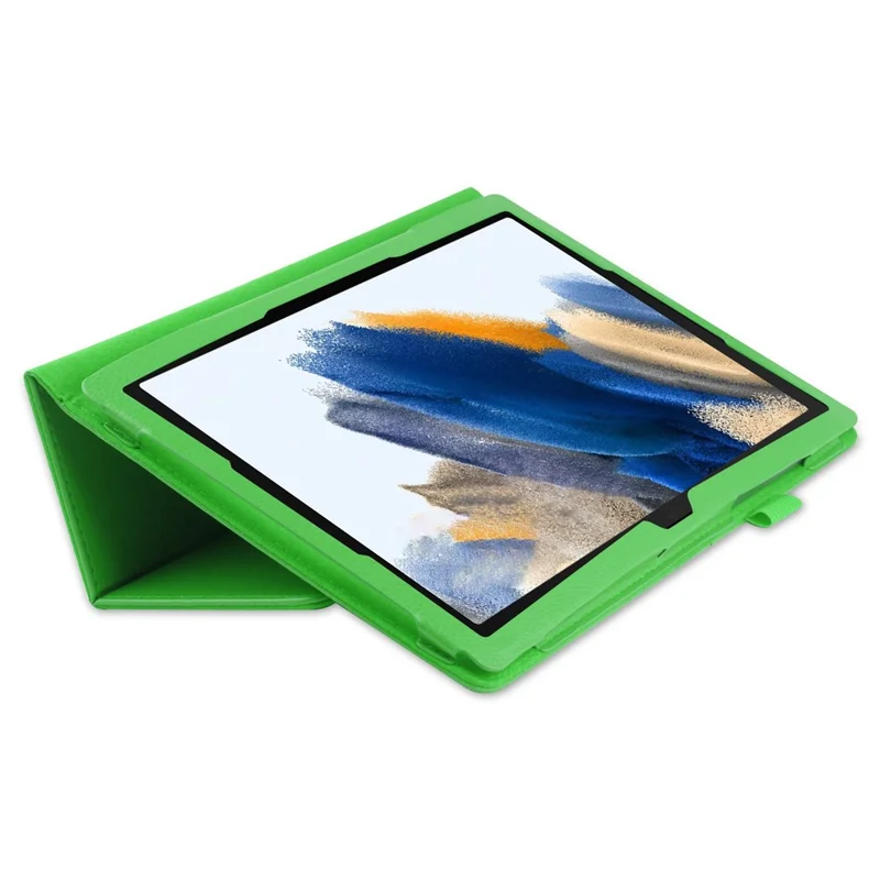 For Samsung Galaxy Tab A8 10.5 (2021) / (2022) Litchi Texture Tablet Case PU Leather Protective Cover with Auto Wake / Sleep - Green
