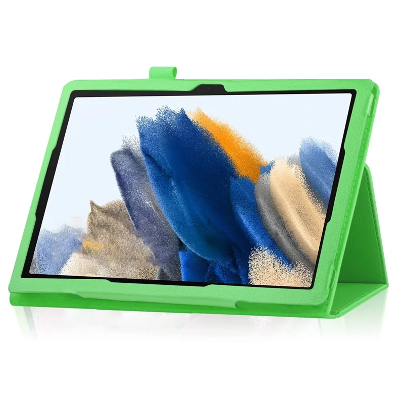 For Samsung Galaxy Tab A8 10.5 (2021) / (2022) Litchi Texture Tablet Case PU Leather Protective Cover with Auto Wake / Sleep - Green