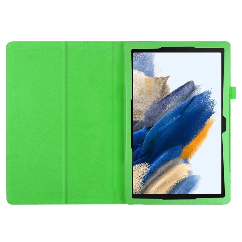 For Samsung Galaxy Tab A8 10.5 (2021) / (2022) Litchi Texture Tablet Case PU Leather Protective Cover with Auto Wake / Sleep - Green