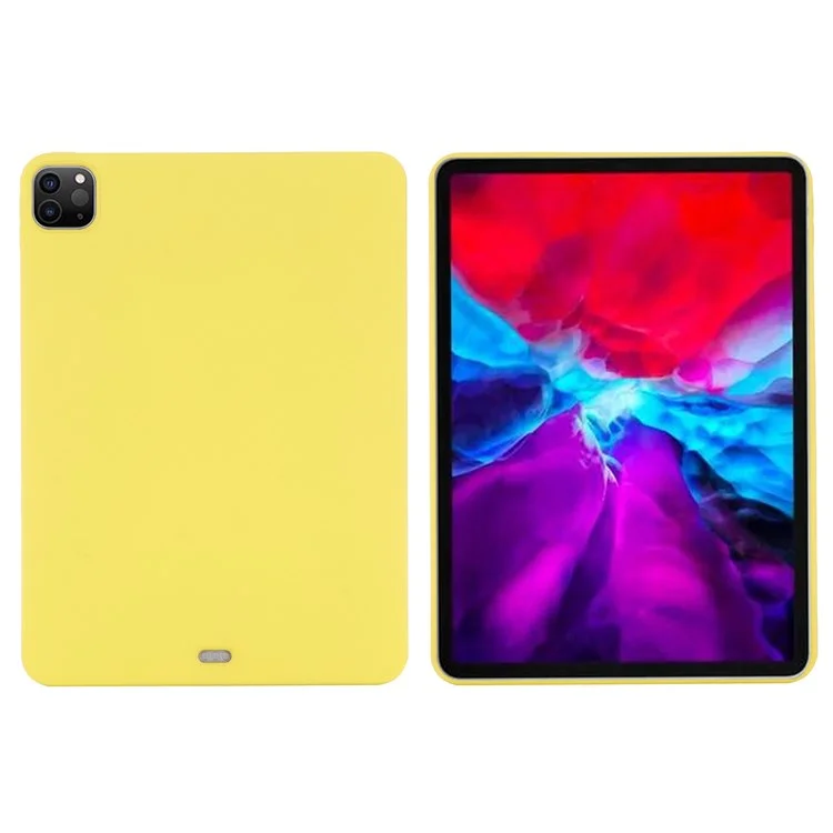 Для iPad Pro 12.9 (2018) / (2020) / (2021) / (2022) Тонкий легкий противоударный чехол из микрофибры с жидким силиконом - Желтый