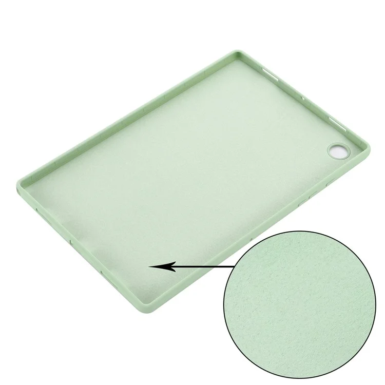 Tampa De Comprimido De Silicone Líquido Para Samsung Galaxy Tab A8 10.5 (2021), Caixa De Comprimido De Microfibra À Prova De Choque - Verde