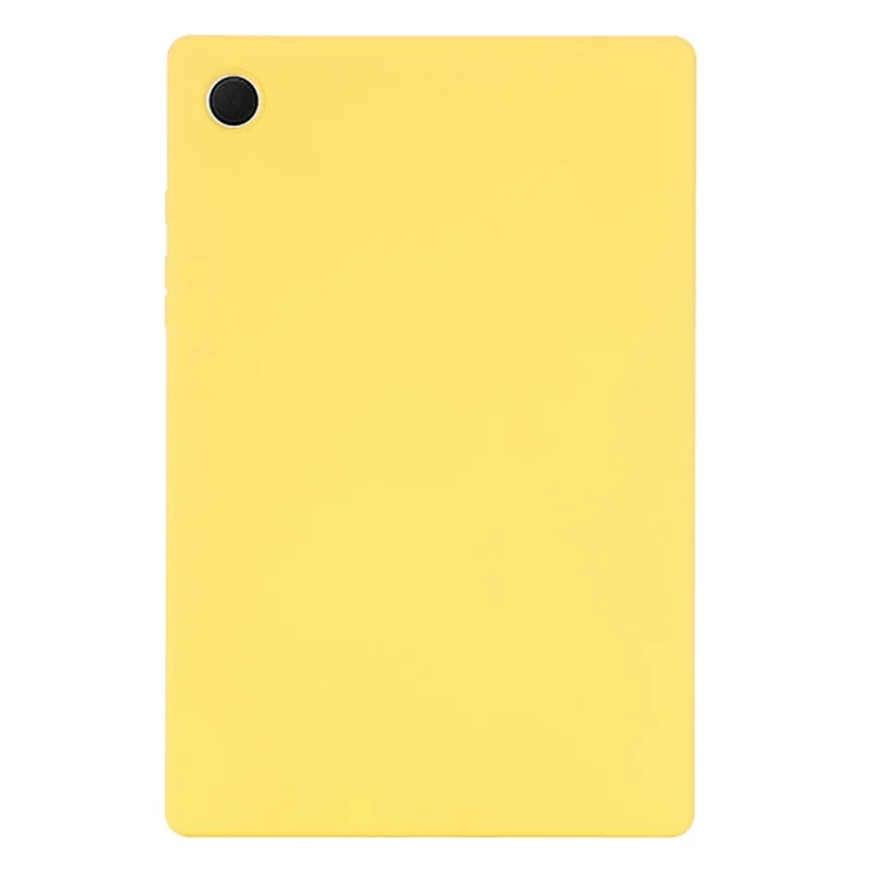 Liquid Silicone Tablet Cover for Samsung Galaxy Tab A8 10.5 (2021) / (2022) , Shockproof Microfiber Lining Slim Tablet Case - Yellow