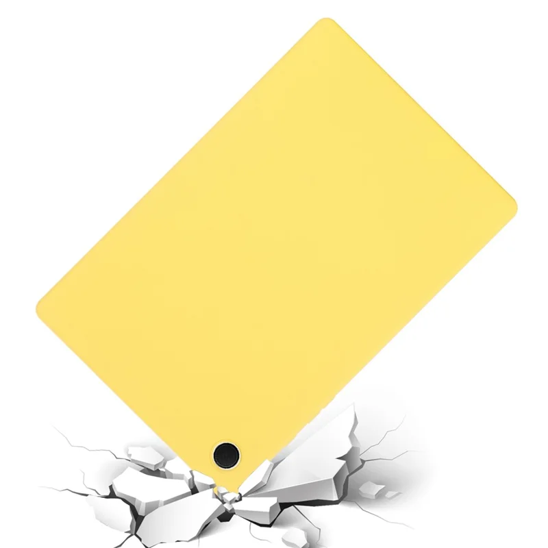 Liquid Silicone Tablet Cover for Samsung Galaxy Tab A8 10.5 (2021) / (2022) , Shockproof Microfiber Lining Slim Tablet Case - Yellow