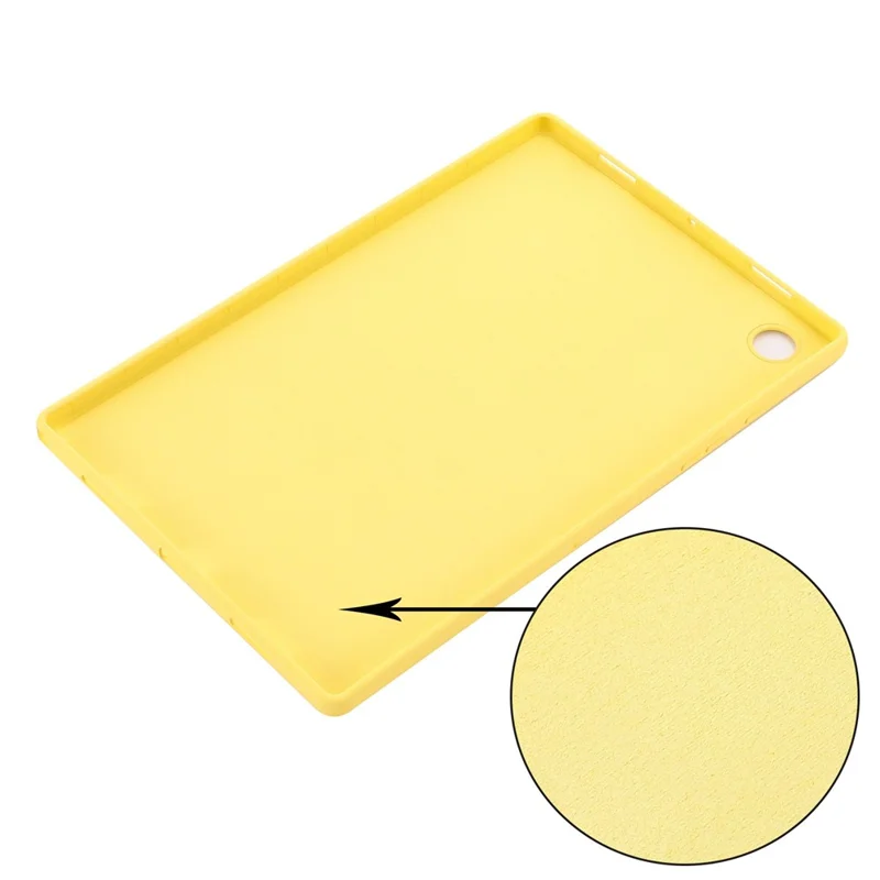 Liquid Silicone Tablet Cover for Samsung Galaxy Tab A8 10.5 (2021) / (2022) , Shockproof Microfiber Lining Slim Tablet Case - Yellow