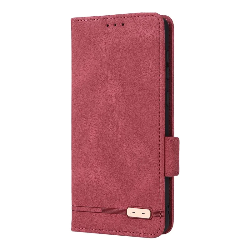 PU Leather Phone Case for Samsung Galaxy A73 5G, Wallet Flip Stand Shockproof TPU Interior Shell Anti-dust Cover - Rose
