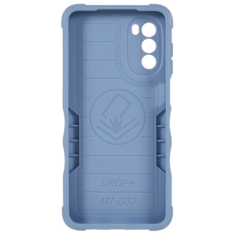 Pour Motorola Moto G52 4G Cutout Cutout Soft TPU Hard PC Armure Military Couvre Couvre-bague Herbe Tableau de Téléphone Portable - Blanche