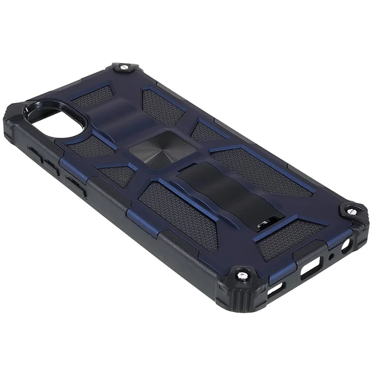 Para Samsung Galaxy A03 Core PC e TPU Comb Combo Armour Phone Caso Case de Desgaste de Desgaste do Kickstand Hybrid Shell - Azul
