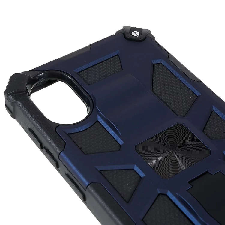 Para Samsung Galaxy A03 Core PC e TPU Comb Combo Armour Phone Caso Case de Desgaste de Desgaste do Kickstand Hybrid Shell - Azul