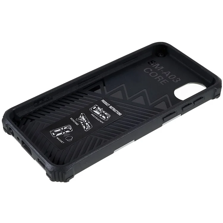 Pour Samsung Galaxy A03 Core PC et TPU Combo Armure Portable Téléphone Téléphone - Argent