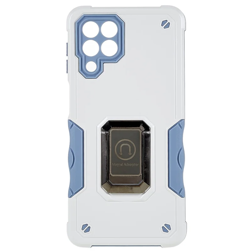 Pour Motorola Moto M53 5G Résistant à L'usure Résistante à la Gueule de Gamme Soft TPU PC Armure Military Grade Couvercle du Porte-anne - Blanche