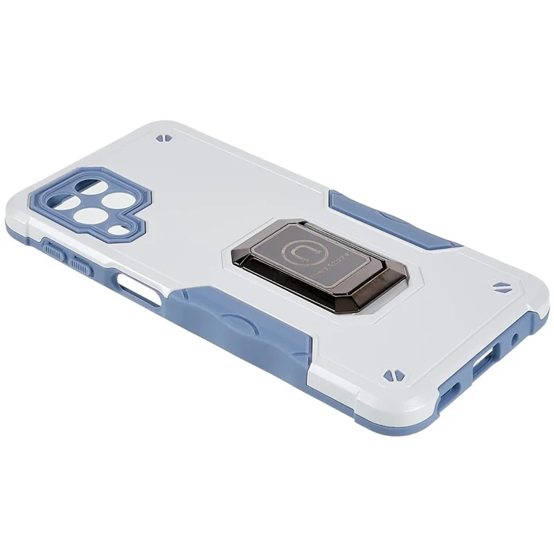 Pour Motorola Moto M53 5G Résistant à L'usure Résistante à la Gueule de Gamme Soft TPU PC Armure Military Grade Couvercle du Porte-anne - Blanche