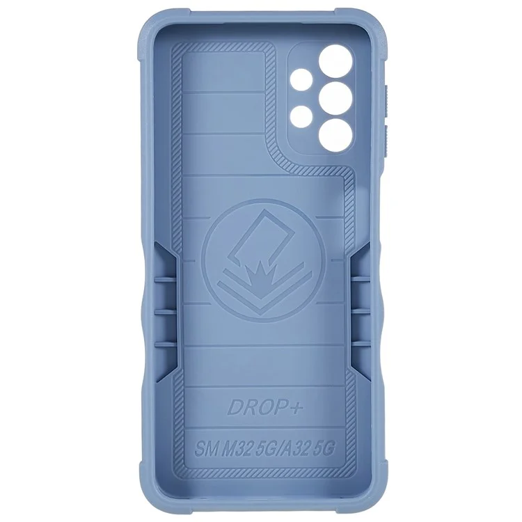 Para o Samsung Galaxy M32 5G Soft Soft TPU Hard PC Armour Militar Grade Militar Caso de Telefone Celular de Kickstand Função Ajuste Caixa - Branco