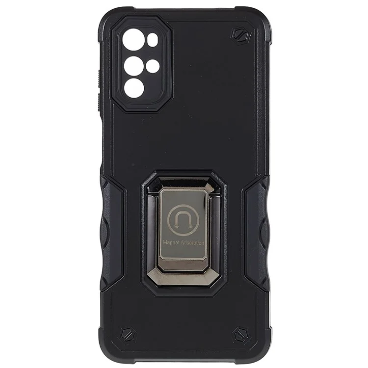 Para la Función de Tope de Patada de Motorola Moto G22, Estuche Anti-scratch Estuche Suave Tpu Dura PC Armor Military Phone Cubierta de Teléfono Celular - Negro