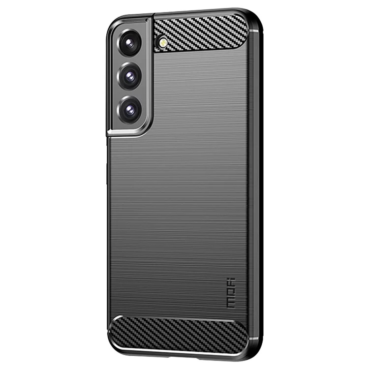 Mofi JK TPU Series-1 Для Samsung Galaxy S22+ 5G Мастичная Поверхность Углеродного Волокна Slim Phone Case TPU Anti-fingerprint Защитная Оболочка - Черный