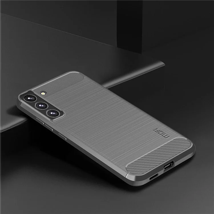 MOFI JK TPU Serie-1 Para Samsung Galaxy S22 5G Surfbured Carbon Fiber Case de Teléfono Resistente al Desgaste TPU Protective Protective - Gris