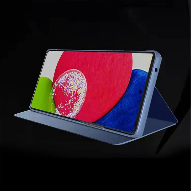 For Samsung Galaxy A73 5G S22 Ultra 5G Flip Leather Cover with Stand Full Body Protective Phone Case - Silver