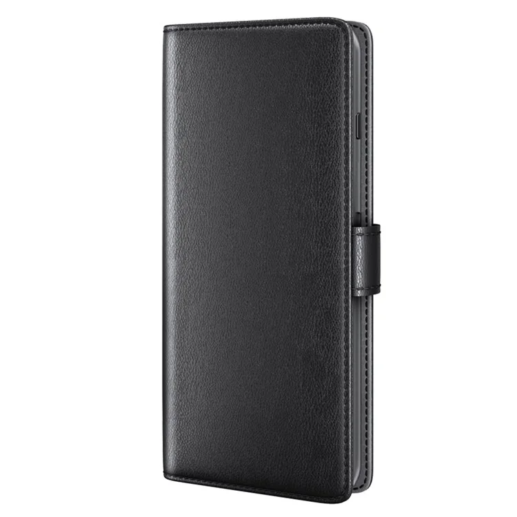 Pour Samsung Galaxy A03 (166,5 x 75,98 x 9,14 mm) Véritable étui portefeuille rabattable en cuir split Shockproof Full Protection Magnetic Cover - Noir