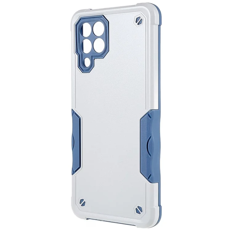 Pour Samsung Galaxy M53 5G Corner Renforcé Anti-drop Case de Téléphone Soft TPU Hard PC Couverture - Blanche