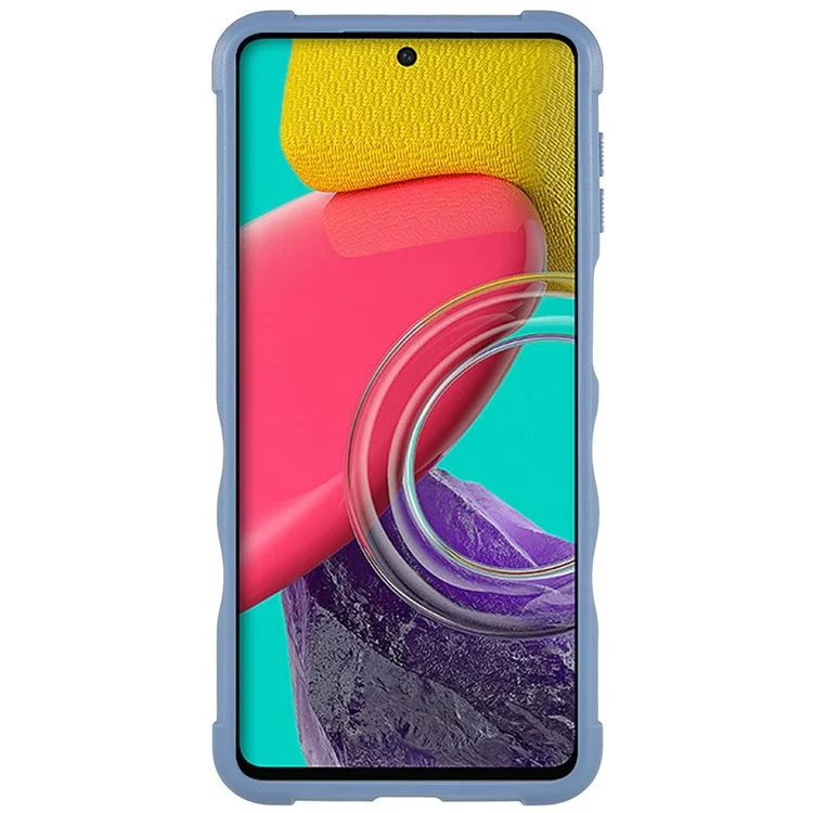 Pour Samsung Galaxy M53 5G Corner Renforcé Anti-drop Case de Téléphone Soft TPU Hard PC Couverture - Blanche