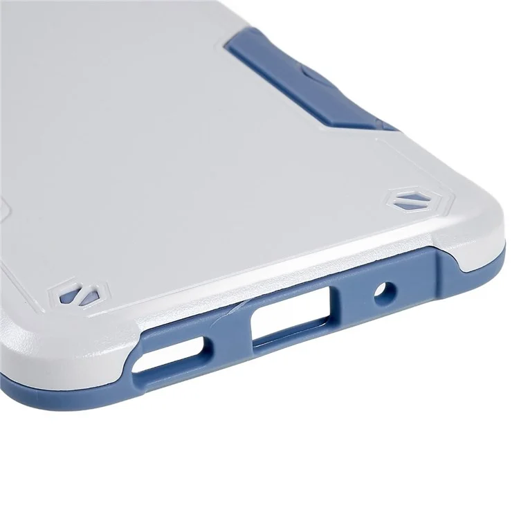 Pour Samsung Galaxy M53 5G Corner Renforcé Anti-drop Case de Téléphone Soft TPU Hard PC Couverture - Blanche