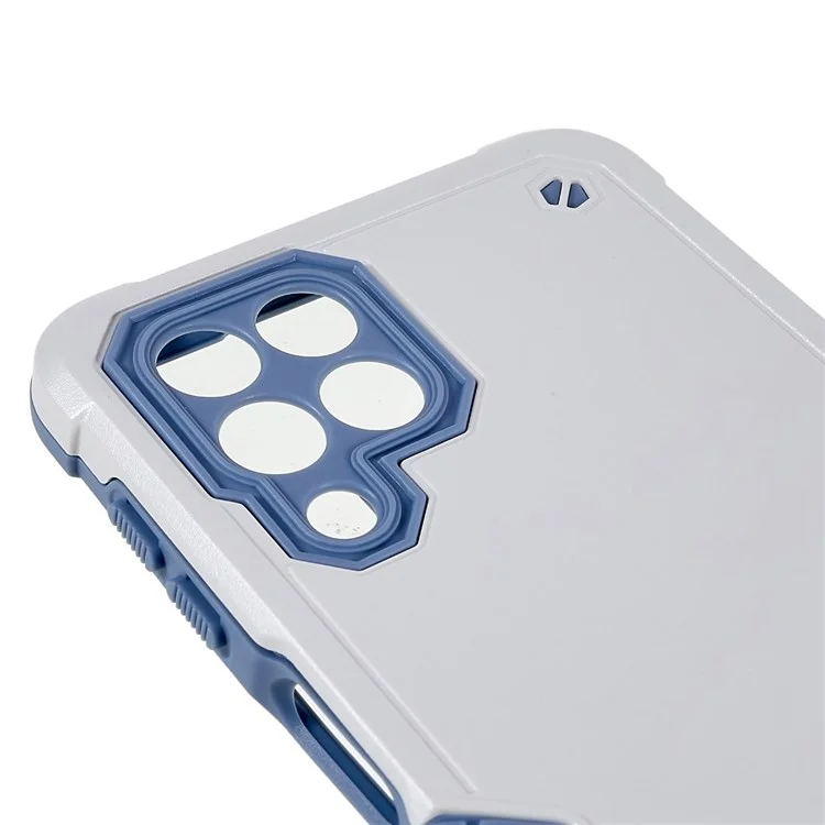 Pour Samsung Galaxy M53 5G Corner Renforcé Anti-drop Case de Téléphone Soft TPU Hard PC Couverture - Blanche