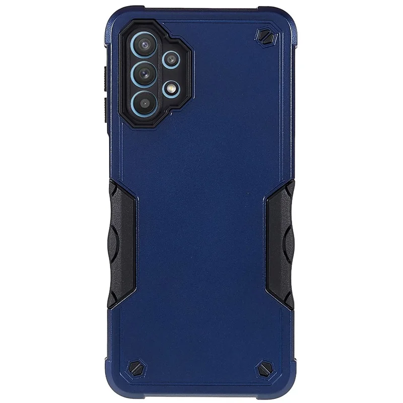 For Samsung Galaxy M32 5G/A32 5G PC + TPU Anti-slip Edge Protective Cover Drop-proof Phone Case - Blue