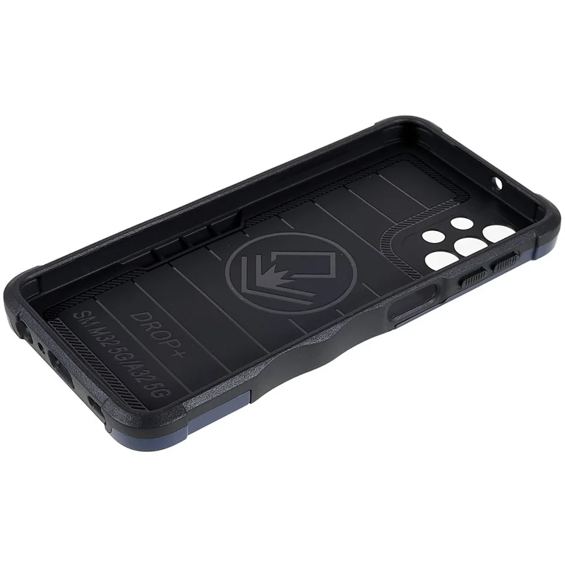 For Samsung Galaxy M32 5G/A32 5G PC + TPU Anti-slip Edge Protective Cover Drop-proof Phone Case - Blue