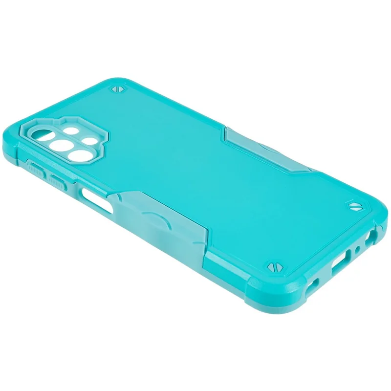 For Samsung Galaxy M32 5G/A32 5G PC + TPU Anti-slip Edge Protective Cover Drop-proof Phone Case - Light Green